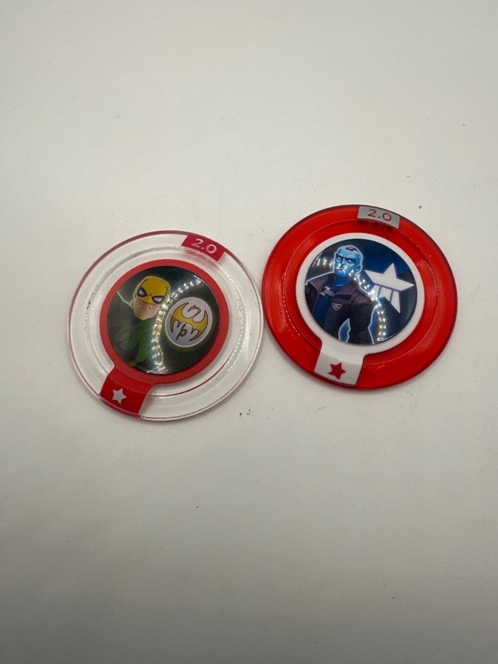 Disney Infinity Marvel 2.0 Power Discs Featuring Iron Fist & Winter Soldier Red